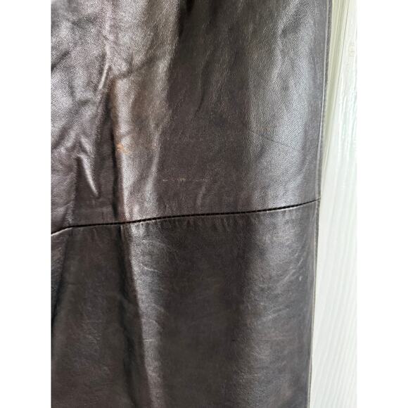 Michael Hoban North Beach Leather Brown Pants - Picture 8 of 9